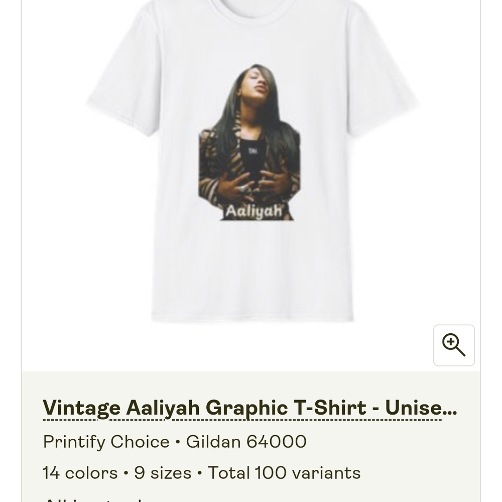 Aaliyah Graphic T-Shirt in White